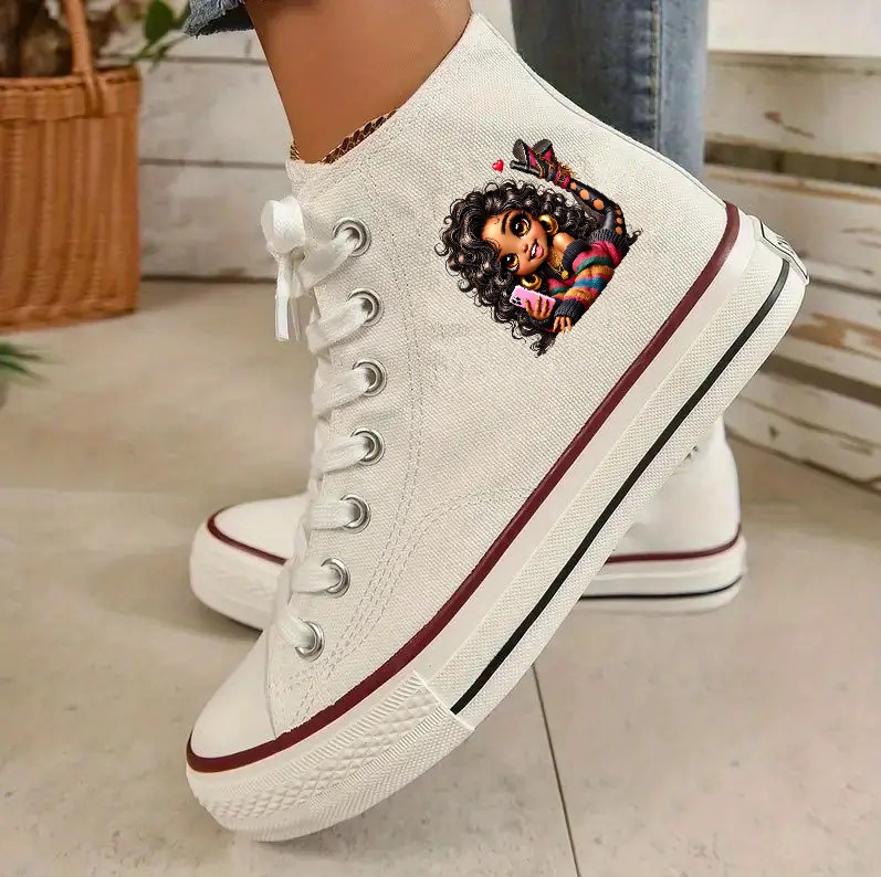 Girly Brune Téléphone Pull transfert thermocollant flex textile chaussures baskets sneackers homme femme ado