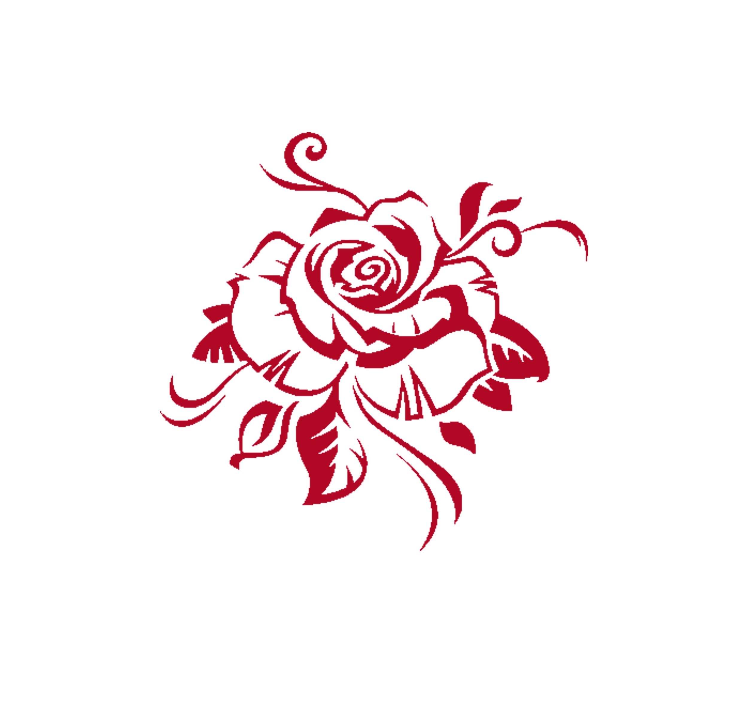 Patch Brodé Thermocollant Fleur Rouge - 2 Pièces 7,3 X 6 Cm - Personnalisation Vêtements, Accessoires - Lavable