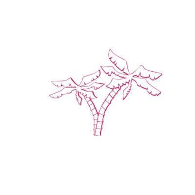 palmiers motif thermocollant
