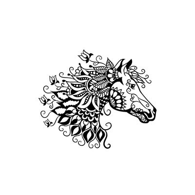 cheval fleurs collection mandanda