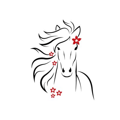cheval fleurs couleurs