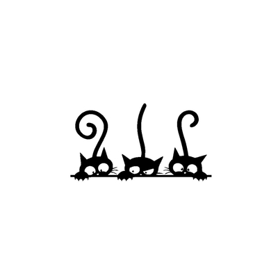 3 petits chats motif thermocollant
