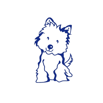 chien westi motif thermocollant