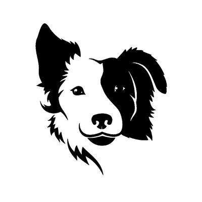 chien oreille levée motif thermocollant