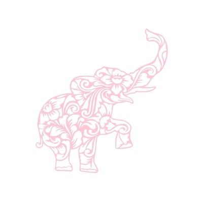 elephant floral collection mandala