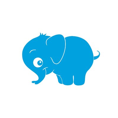 petit elephant motif thermocollant
