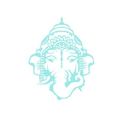 tete elephant motif thermocollant