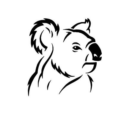 tete koala motif thermocollant