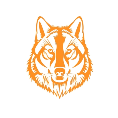 tete loup motif thermocollant