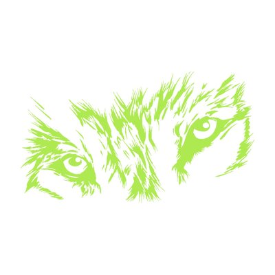 regard loup motif thermocollant