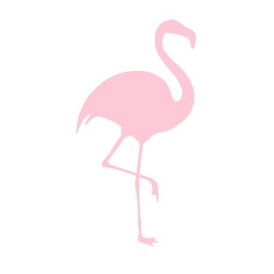 flamant rose motif thermocollant