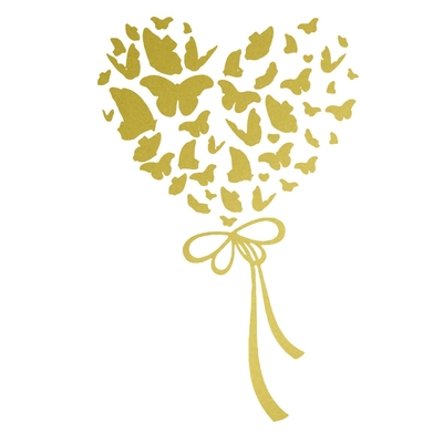 papillons ballon coeur motif thermocollant