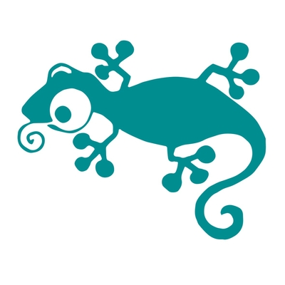 gecko langue motif thermocollant