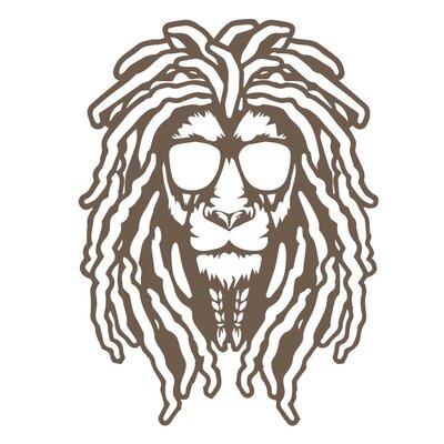 lion rasta motif thermocollant