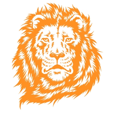 tete lion motif thermocollant