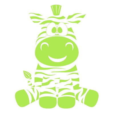 zèbre assis motif thermocollant