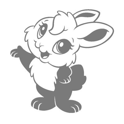 lapin mignon motif thermocollant