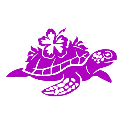 tortue petite fleur motif thermocollant