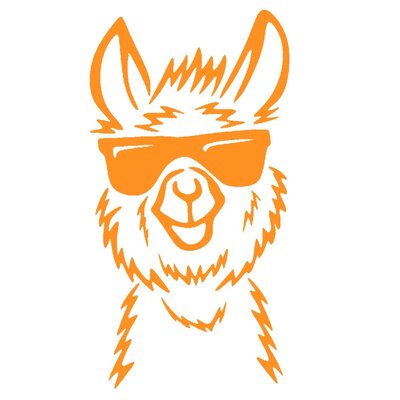 lama lunettes  motif thermocollant