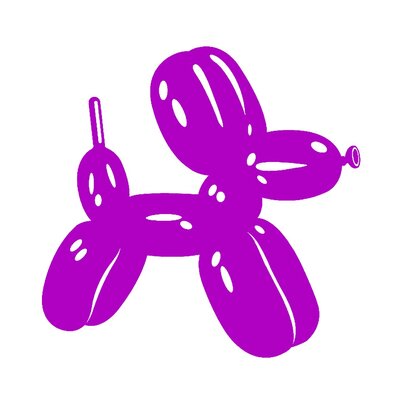 chien en ballon motif thermocollant