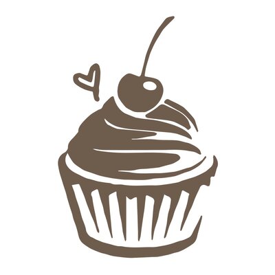 cupcake motif thermocollant
