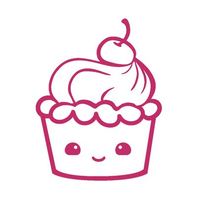 cupcake cerise motif thermocollant