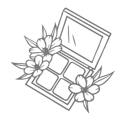 maquillage fleurs motif thermocollant
