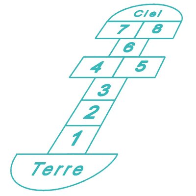 marelle motif thermocollant