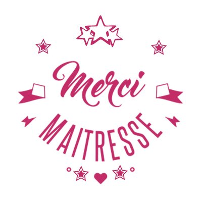 merci maitresse étoiles motif thermocollant