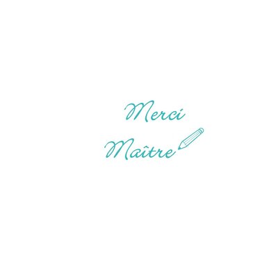 merci maitre crayon motif thermocollant