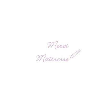 merci maitresse crayon motif thermocollant