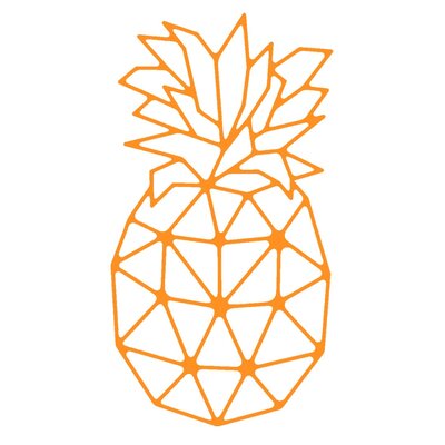 ananas géométrique motif thermocollant
