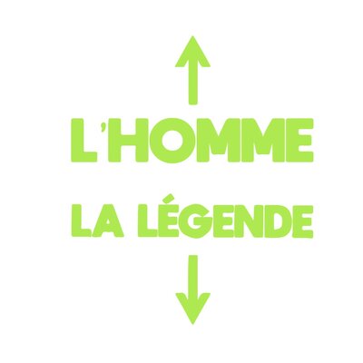 homme légende motif thermocollant