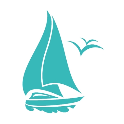 bateau voiles motif thermocollant