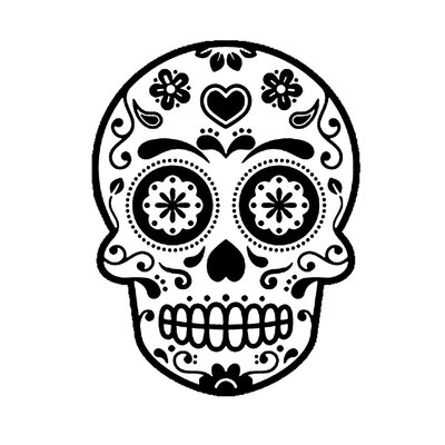 tête mexicaine coeur motif thermocollant