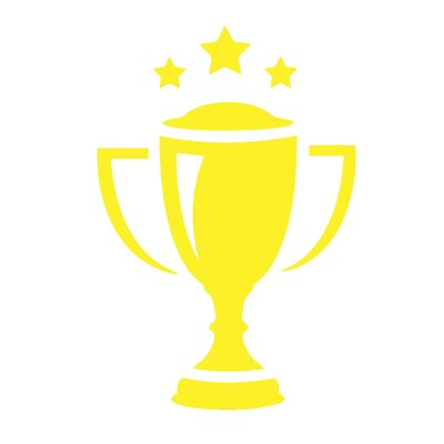 coupe trophée étoiles motif thermocollant