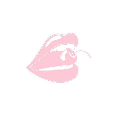 bouche cerise motif thermocollant
