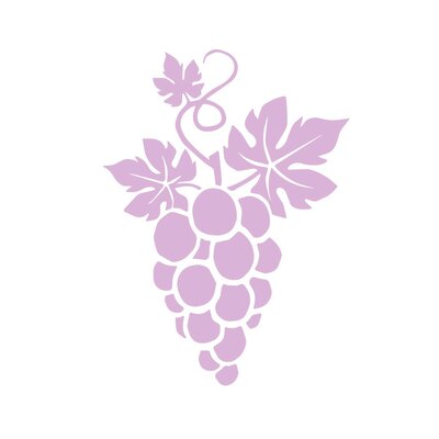 grappe de raisins motif thermocollant