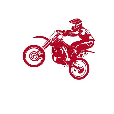 moto cross motif thermocollant