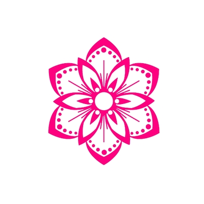 mandala fleur motif thermocollant