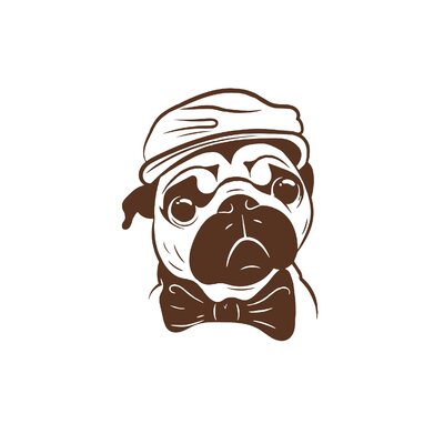 chien chapeau motif thermocollant