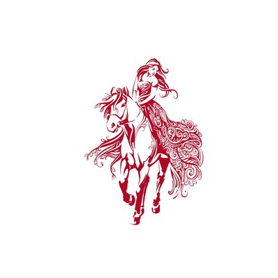 cheval cavalière motif thermocollant