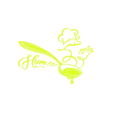 chef cuillère hum motif thermocollant