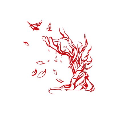 main arbre branches motif thermocollant