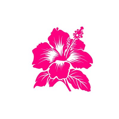 hibiscus motif thermocollant flex textile