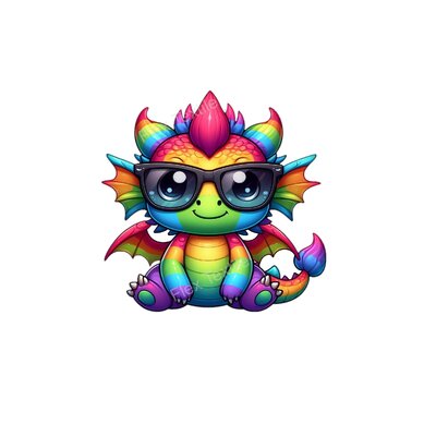 Petit Dragon Transfert impression DTF Flex Textile