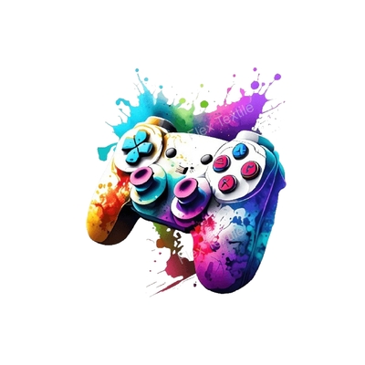 manette jeu impression dtf flex textile