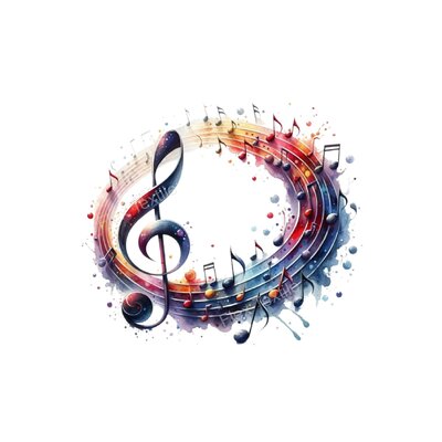 Musique notes couleurs impression dtf flex textile