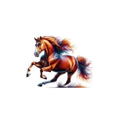 cheval galop impression DTF flex Textile