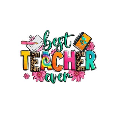 Teacher impression DTF flex textile